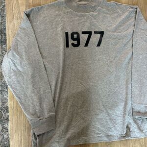 Fear Of God Essentials Long Sleeve Mock Neck T-Shirt Size Small Oversized